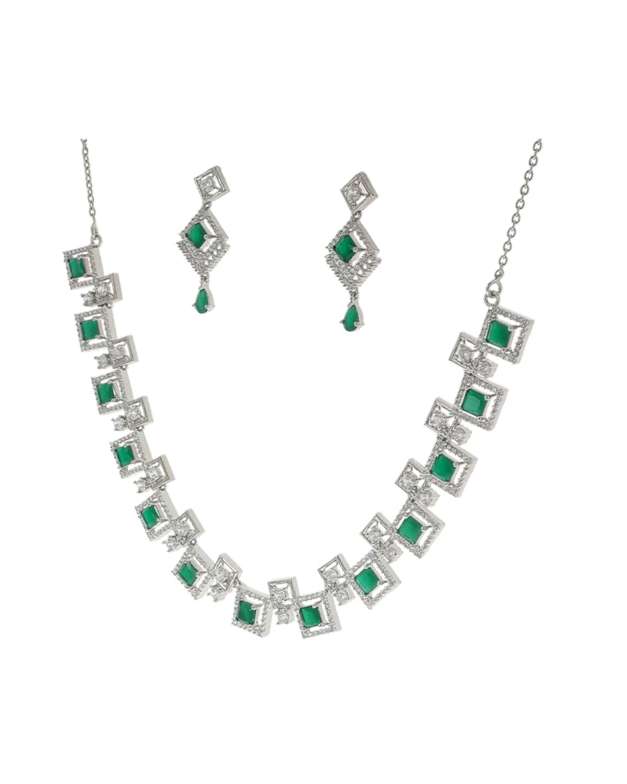 Jade Collar Set in 92.5 Silver