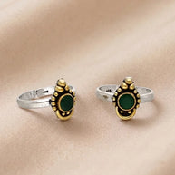 Verdant Toe Rings in 92.5 Silver