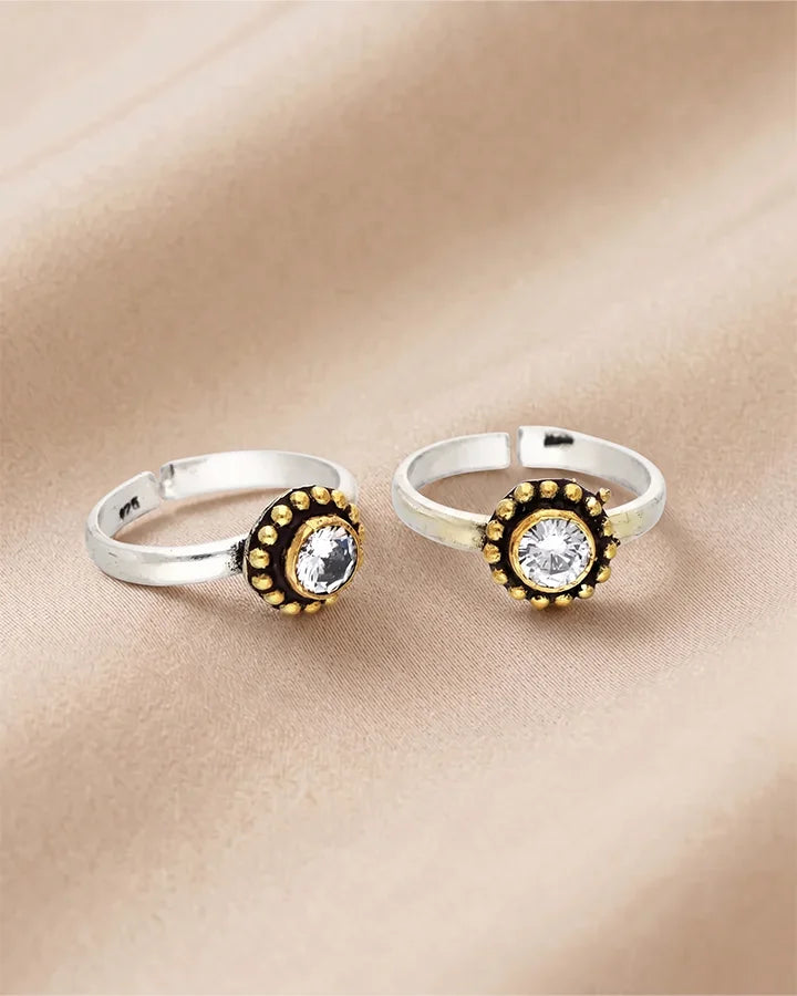 Chandrika Toe Rings in 92.5 Silver