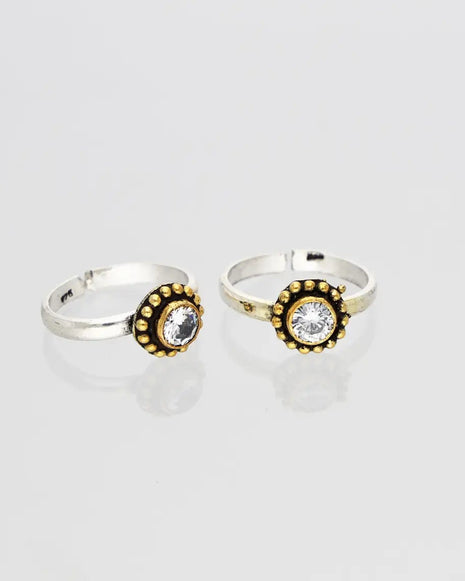 Chandrika Toe Rings in 92.5 Silver - Silsila by Dvaar