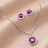 Floral Charm Duo in 92.5 Silver