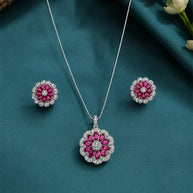 Floral Charm Duo in 92.5 Silver