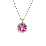 Floral Charm Duo in 92.5 Silver