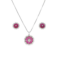 Floral Charm Duo in 92.5 Silver