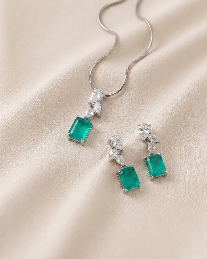 Moissanite Charm Duo in 92.5 Silver