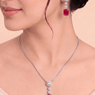 Red Pop Charm Duo in 92.5 Silver