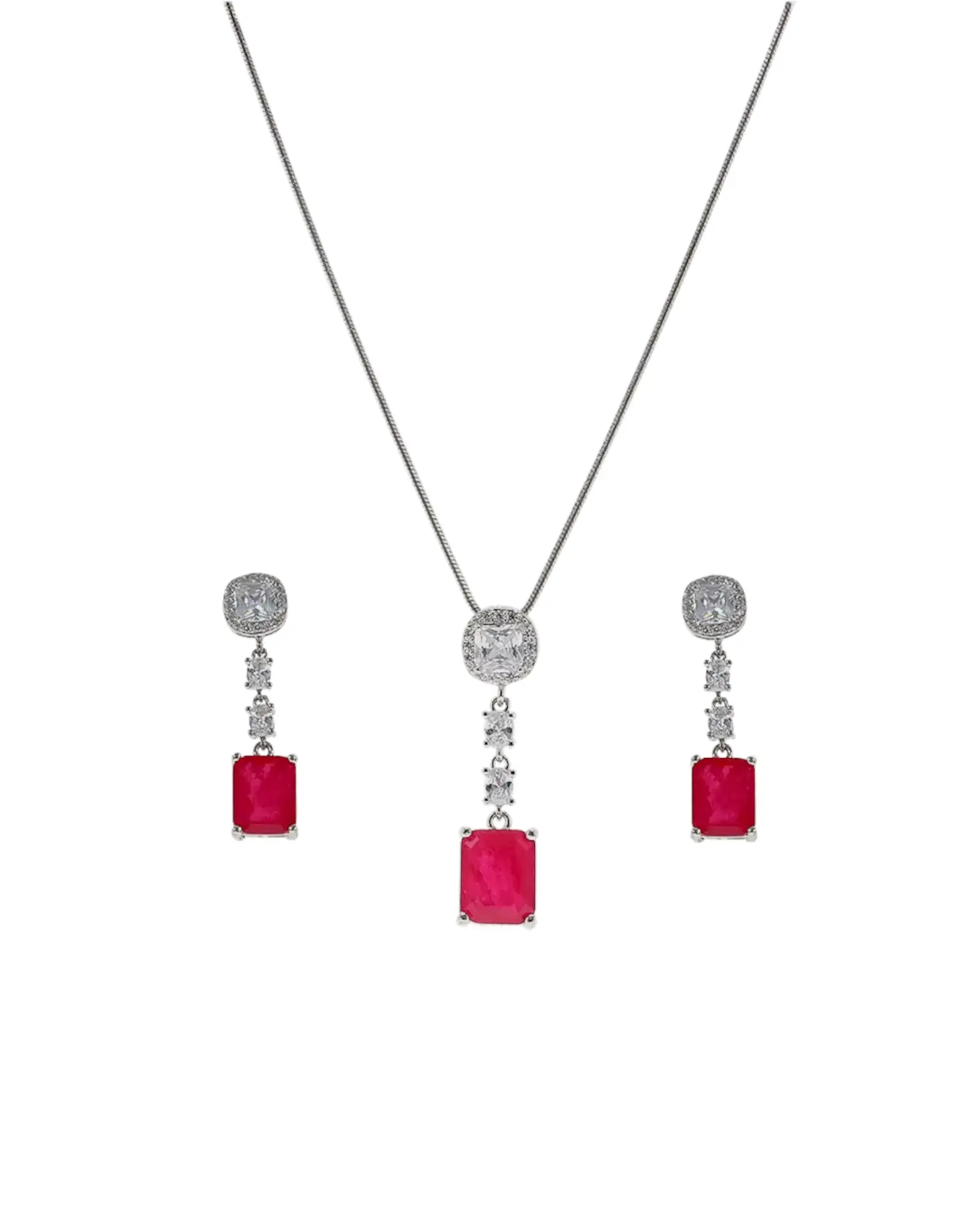 Red Pop Charm Duo front view - Silsila by Dvaar