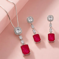 Red Pop Charm Duo in 92.5 Silver - Silsila by Dvaar