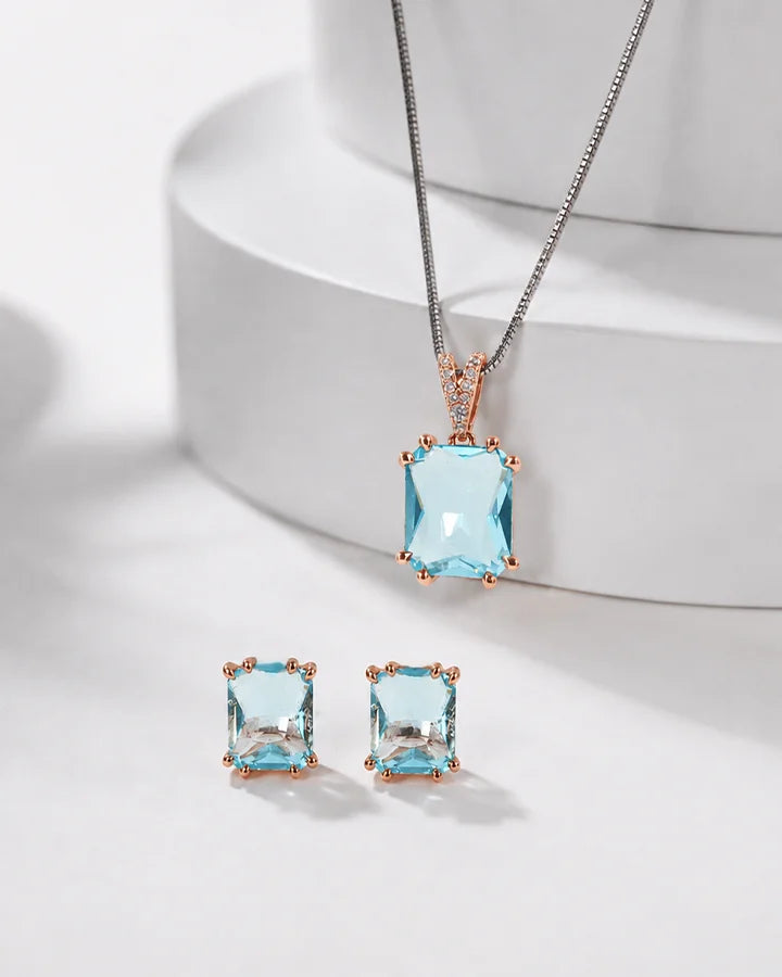 Aqua Charm Duo in 92.5 Silver