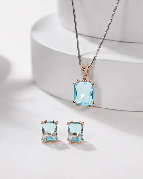 Aqua Charm Duo in 92.5 Silver - Silsila by Dvaar