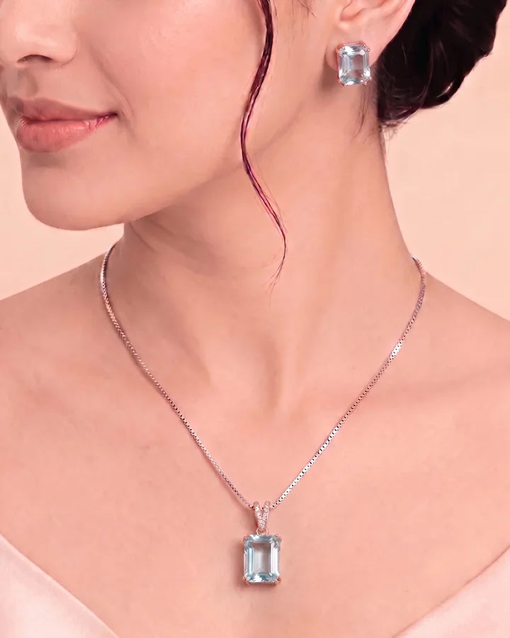Aqua Charm Duo in 92.5 Silver