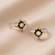 Star Toe Rings in 92.5 Silver