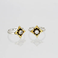 Star Toe Rings detail - Silsila by Dvaar