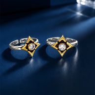 Star Toe Rings in 92.5 Silver - Silsila by Dvaar