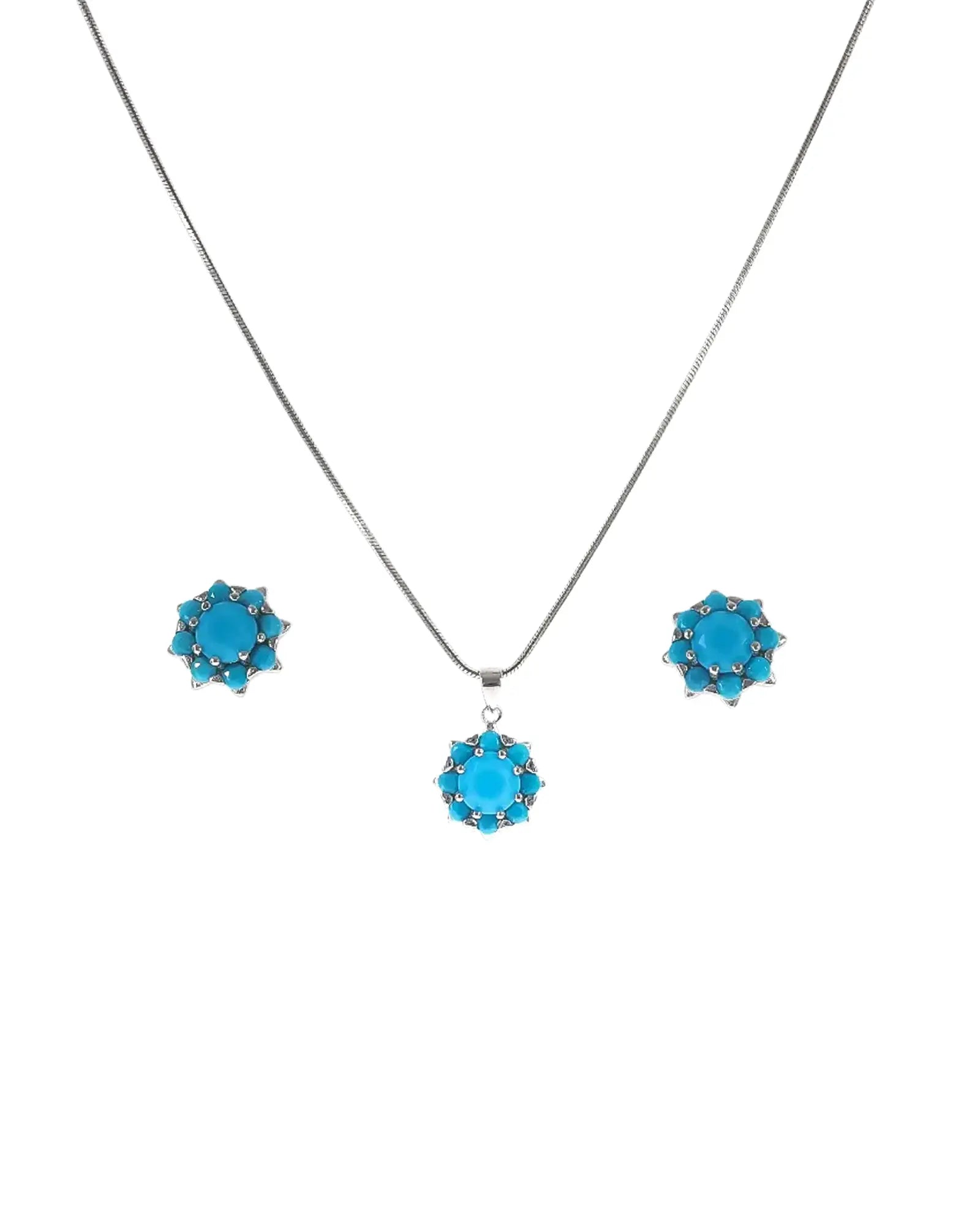Blue Blossom Elegance Duo in 92.5 Silver