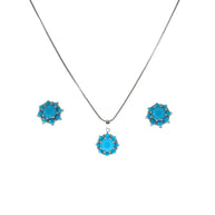 Blue Blossom Elegance Duo in 92.5 Silver