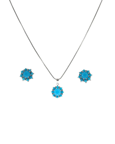 Blue Blossom Elegance Duo in 92.5 Silver