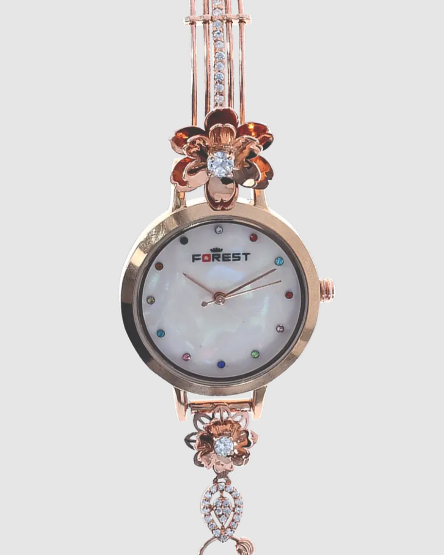 Floral Luxe Rose Gold Watch