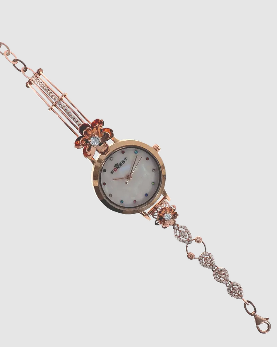 Floral Luxe Rose Gold Watch