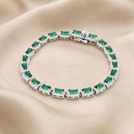 Luxe Green Bracelet in 92.5 Silver