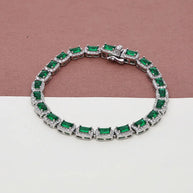 Luxe Green Bracelet in 92.5 Silver