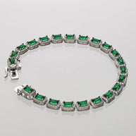 Luxe Green Bracelet in 92.5 Silver
