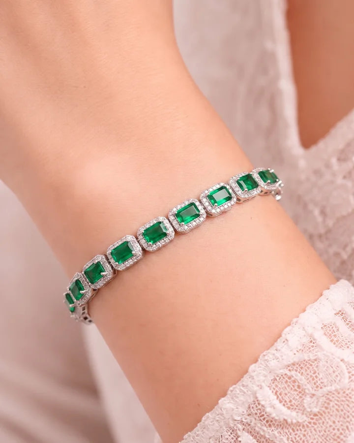 Luxe Green Bracelet in 92.5 Silver