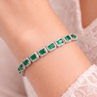 Luxe Green Bracelet in 92.5 Silver