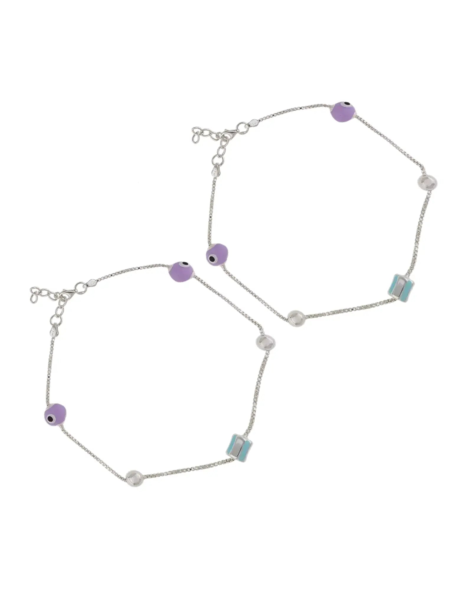 Evil Eye Payal in 92.5 Silver