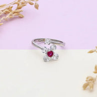Floral Ring in 92.5 Silver