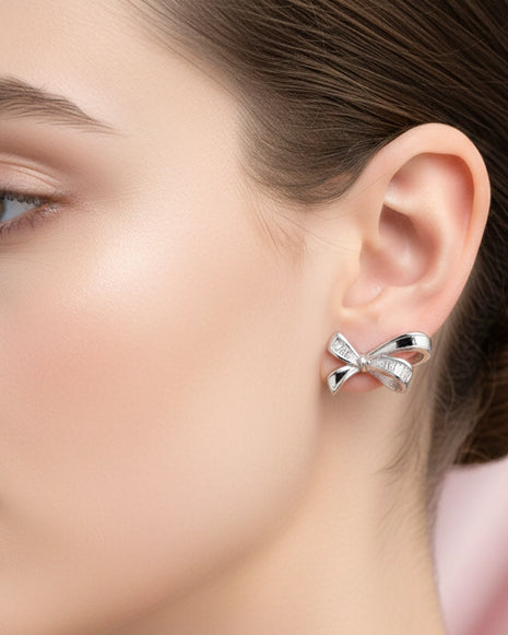 BowBelle Studs in 92.5 Silver - Silsila by Dvaar