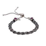Oxidised Twisted Bracelet in 92.5 Silver