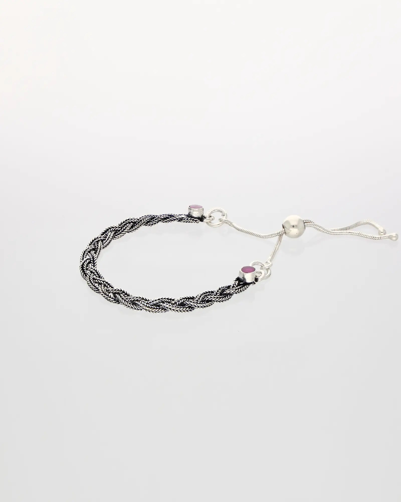 Oxidised Twisted Bracelet in 92.5 Silver