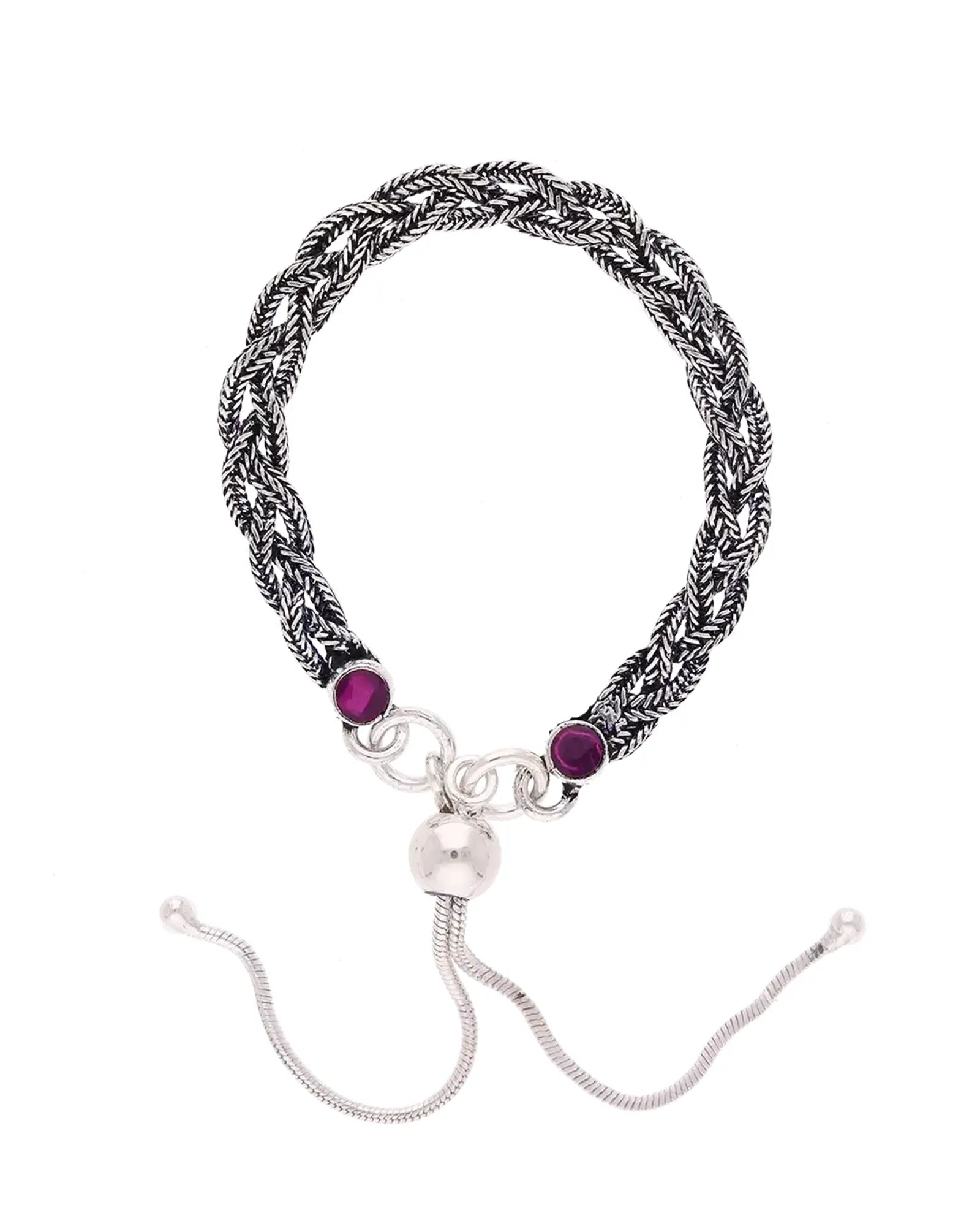 Oxidised Twisted Bracelet in 92.5 Silver