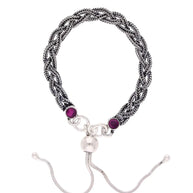 Oxidised Twisted Bracelet in 92.5 Silver