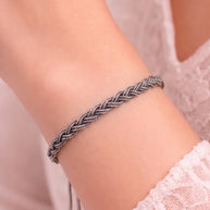 Oxidised Twisted Bracelet in 92.5 Silver