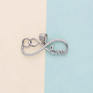 Infinity Love Pendant in 92.5 Silver