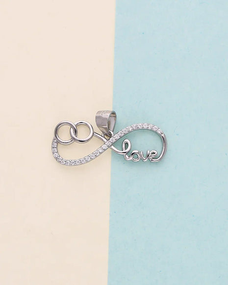 Infinity Love Pendant in 92.5 Silver