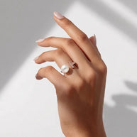 Moti Ring in 92.5 Silver