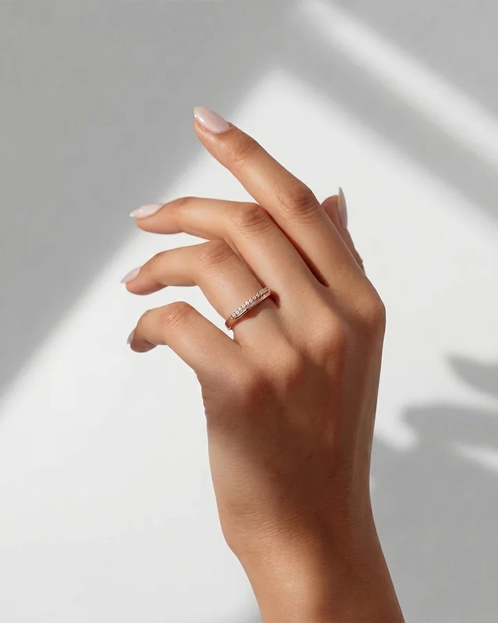 Dazzling Duo Ring in 92.5 Silver