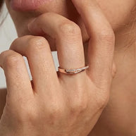 Dazzling Duo Ring in 92.5 Silver