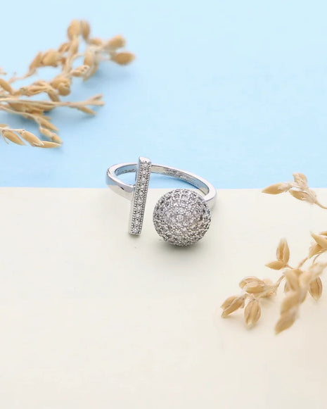 LuxeSphere Ring in 92.5 Silver