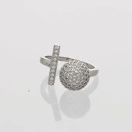 LuxeSphere Ring front view - Silsila by Dvaar