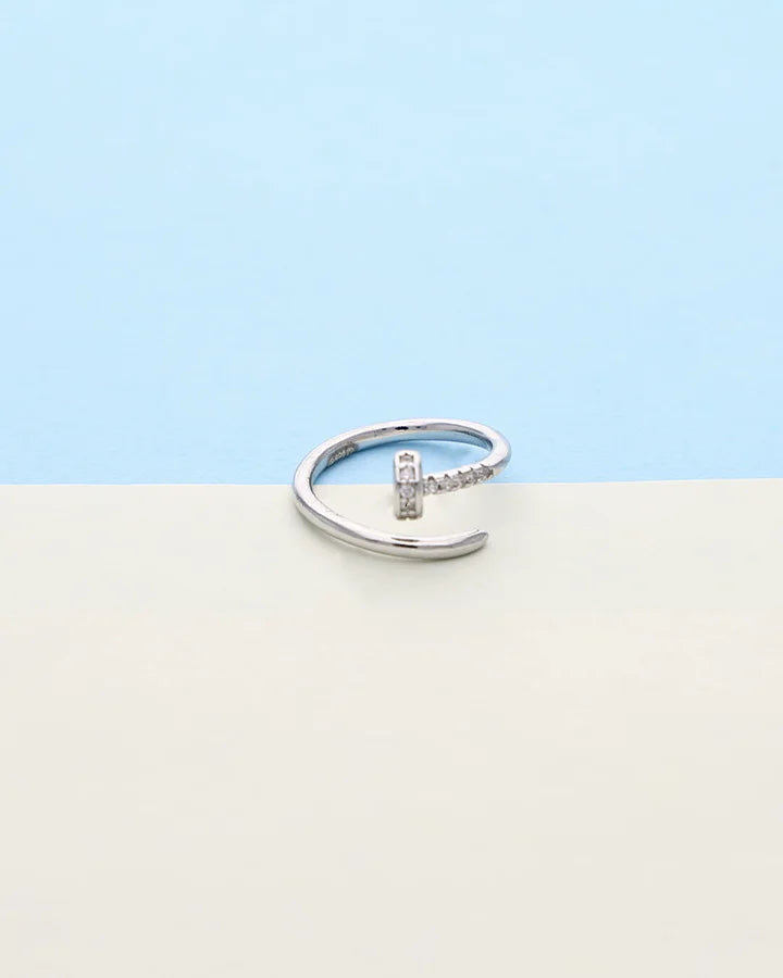 Nail Ring in 92.5 Silver