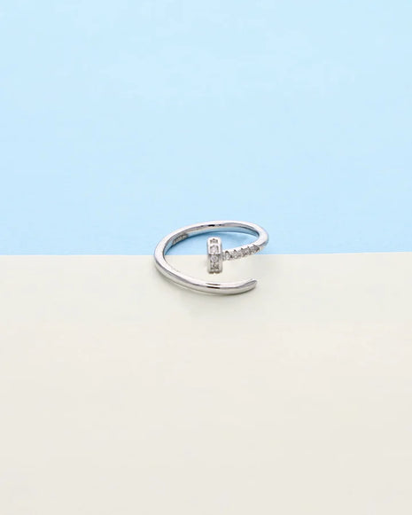 Nail Ring in 92.5 Silver