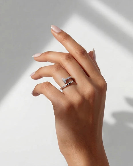 Nail Ring in 92.5 Silver