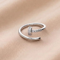 Nail Ring in 92.5 Silver