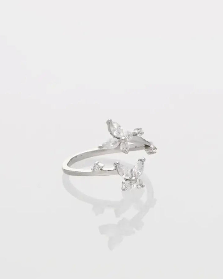 Wings Adjustable Ring in 92.5 Silver