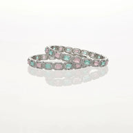 Mint Rhodium Bangles in 92.5 Silver