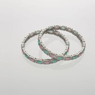 Mint Rhodium Bangles in 92.5 Silver